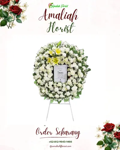 Krans Bunga Duka Cita di Mekarbakti